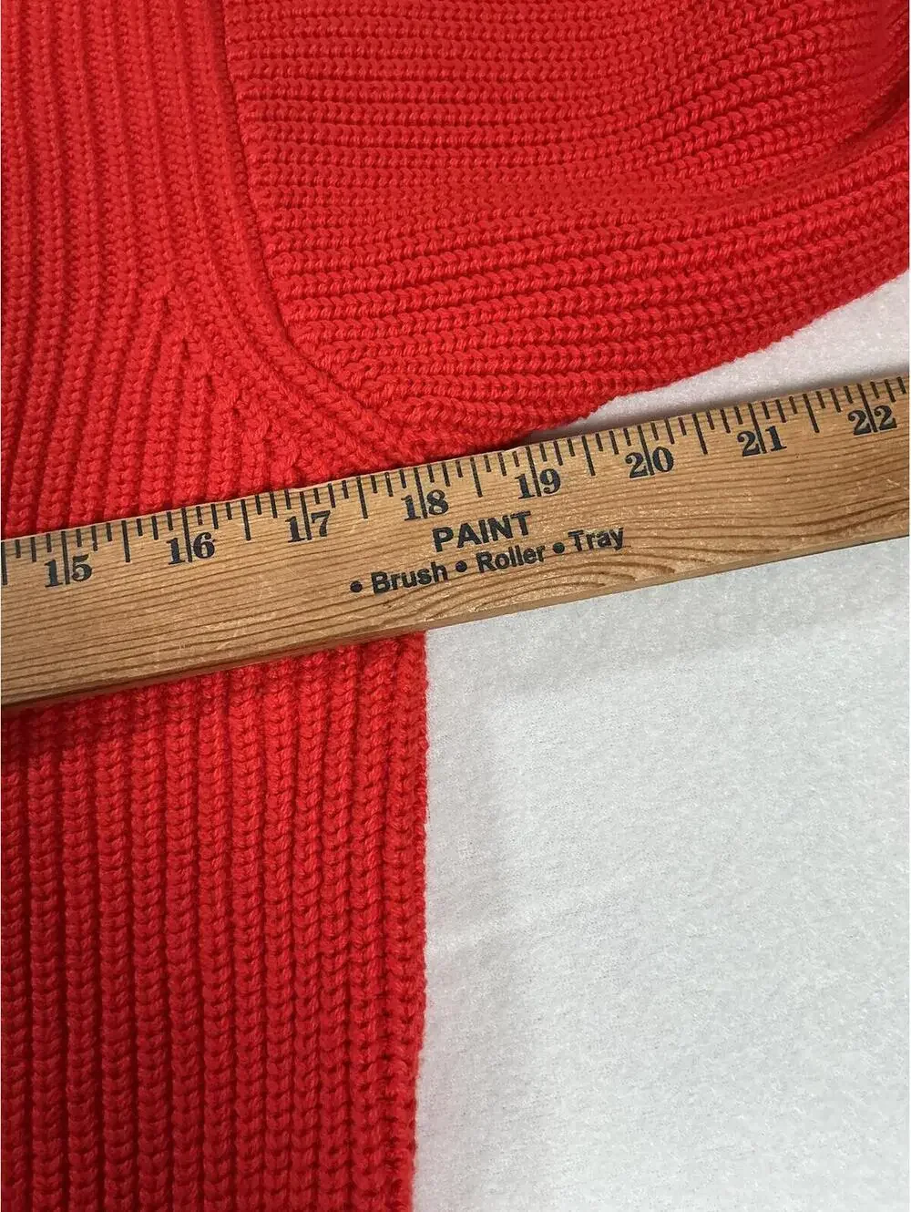 Everlane Red Ribbed Crewneck Sweater Organic Cotton XXS - Picture 4 of 8